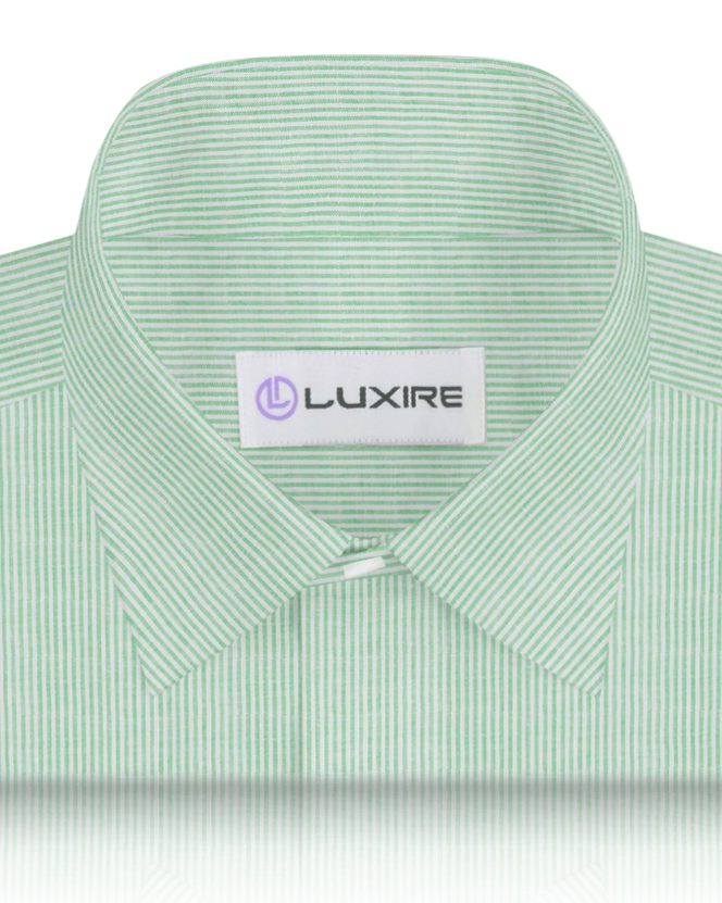 Green Dress Stripes Linen Shirt