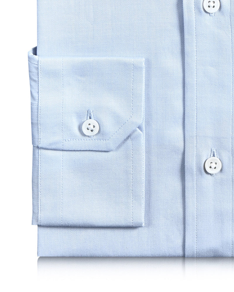 Brembana Light Blue Herringbone Shirt