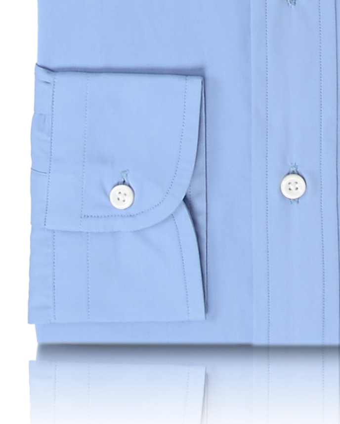 Blaues Popeline-Businesshemd von Albini