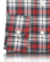 Rot-blaues Tartan-Twill-Hemd