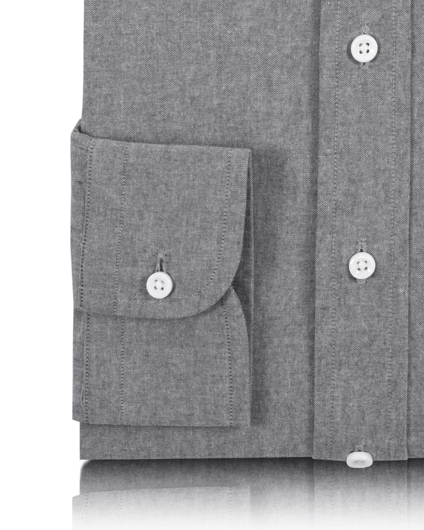 Grey Heathered Chambray Shirt