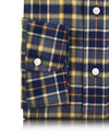 Grau-gelber Tartan-Twill