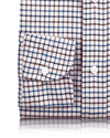 Brown Blue Tattersall Checks Twill Flannel Work Shirt