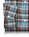 Choco Brown Aqua Check-Hemd