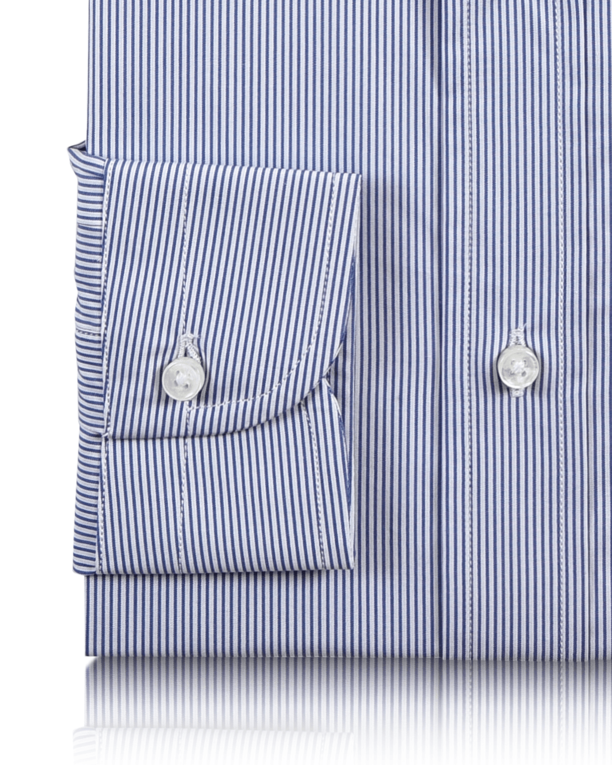 Brembana Space Blue White Pin Stripes Shirt