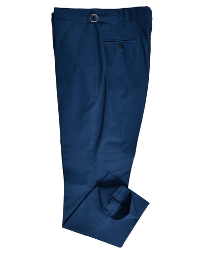 Weiche blaue Stretch-Twill-Hose