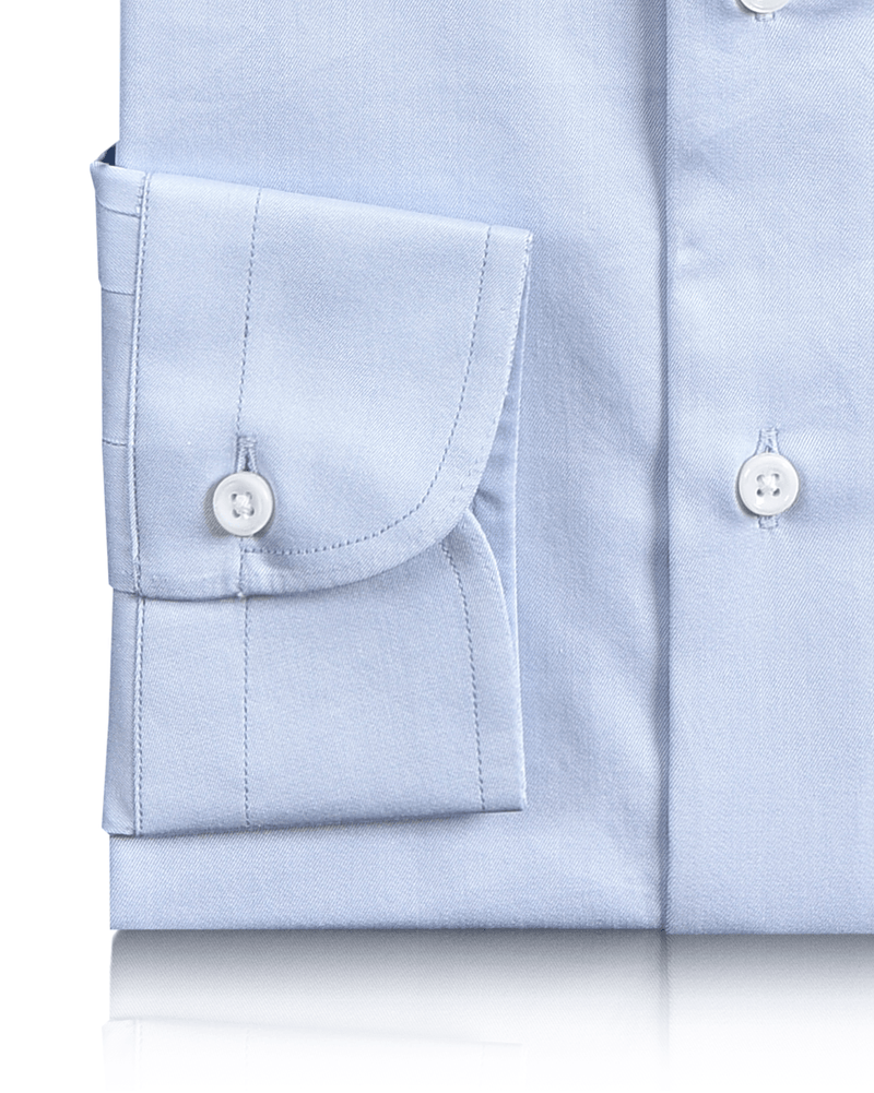 Brembana 2-lagiges Business-Twillhemd aus Giza-Himmelblau