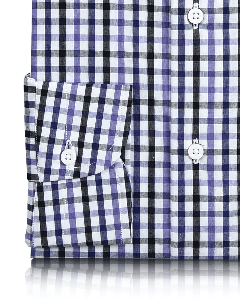 Lila schwarzer Tattersall Gingham