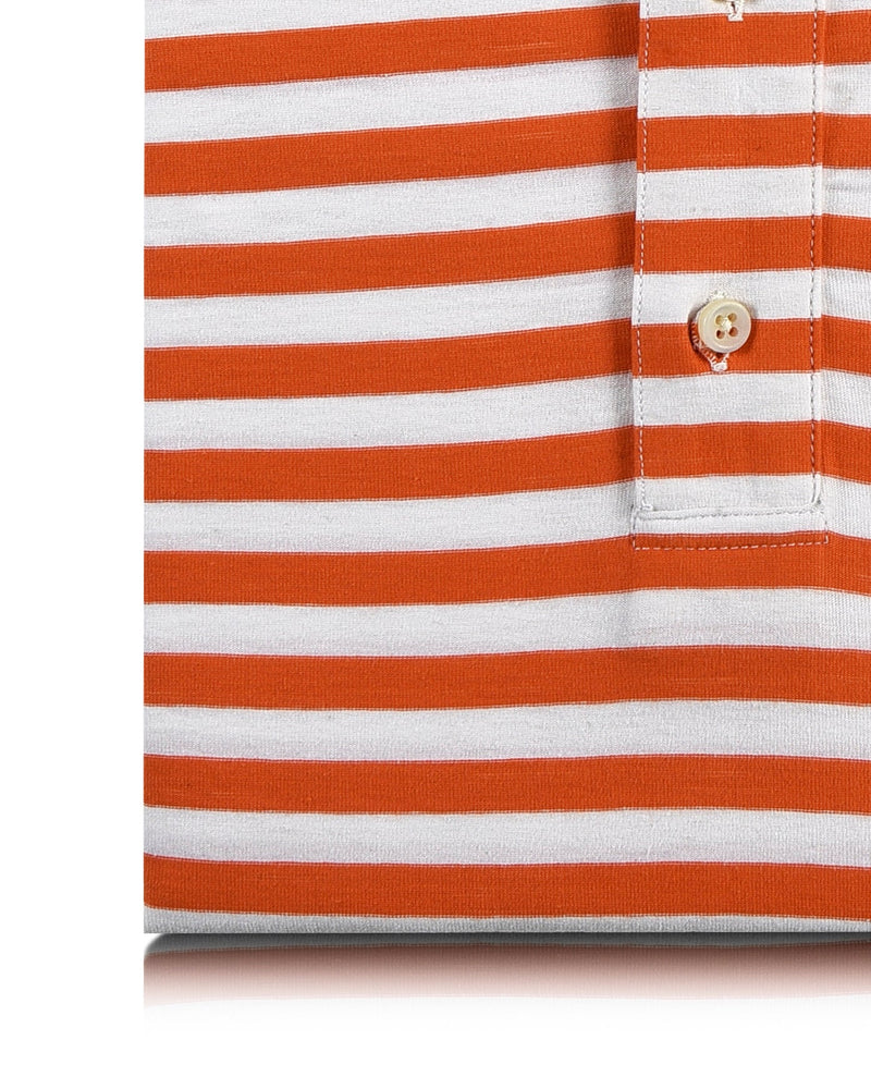 T-Shirt mit orange-weißen Streifen