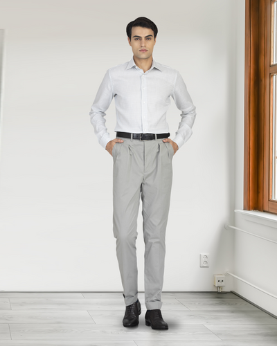 Pleated Dark Grey Dress Pant