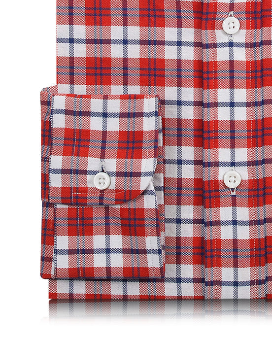Oxford : Madras rouge marine