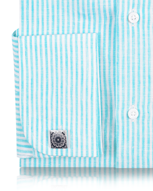 Blue University Stripes Linen Shirt