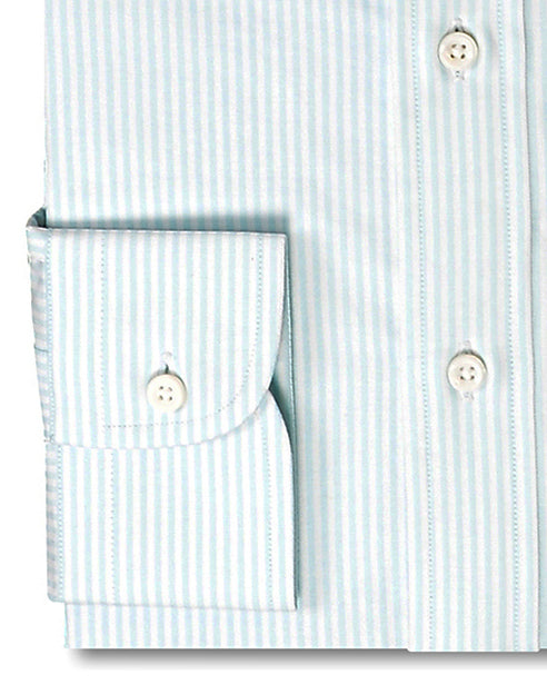 Himmelblaues Kleid Streifen Oxford