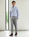 Pantalon habillé en flanelle gris clair Vitale Barberis Canonico