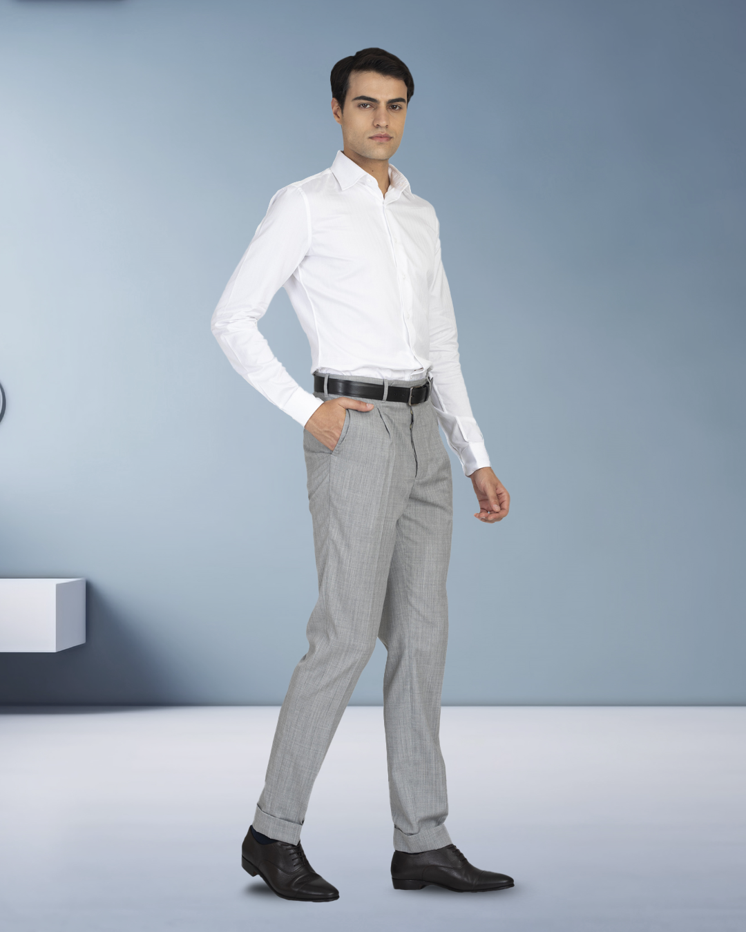 EZS Washable Wool Grey Pant