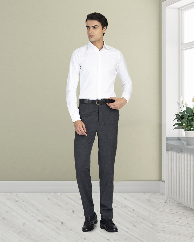 Waschbare Wollhose: Dunkelgrau