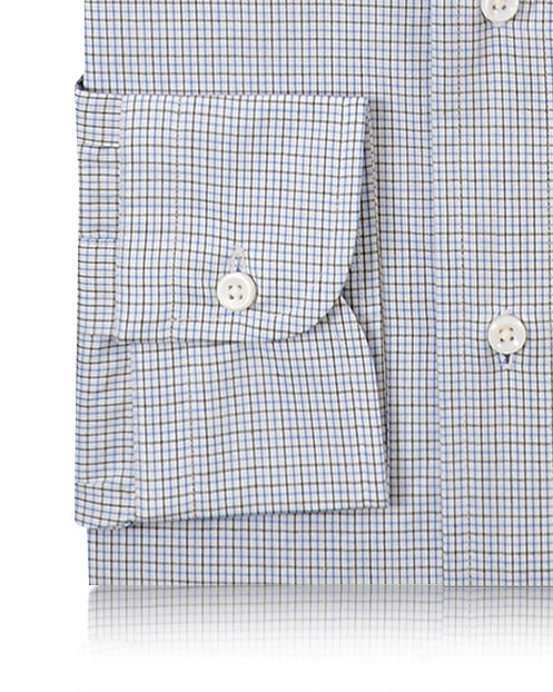 Blaubraune Tattersall-Karos