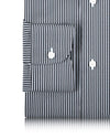 Monti Black Dress Stripes on White Shirt