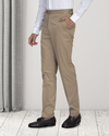 Pantalon en coton sable