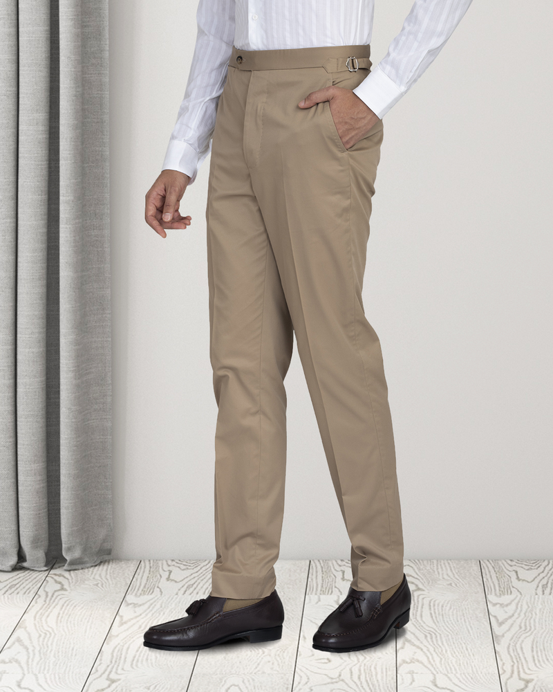 Pantalon en coton sable