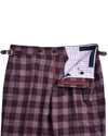 Ethomas Voilet Silver Mulberry Tartan Plaid