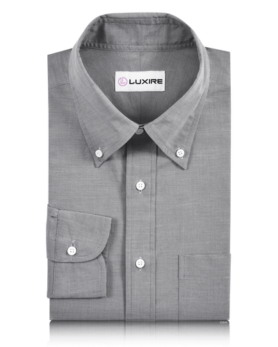Chemise gris foncé du soir à rayures horizontales