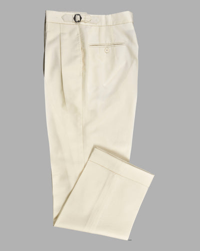 Pantalon en laine fine Dugdale - Crème
