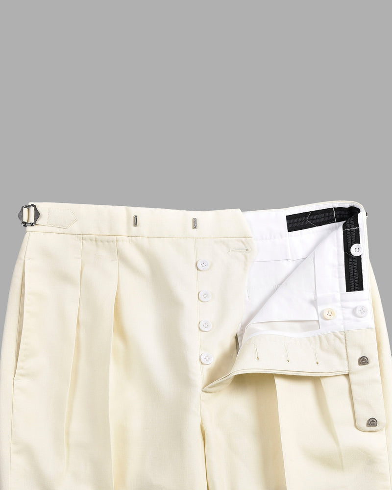 Dugdale Fine Worsted Pant - Cremefarbene Hose