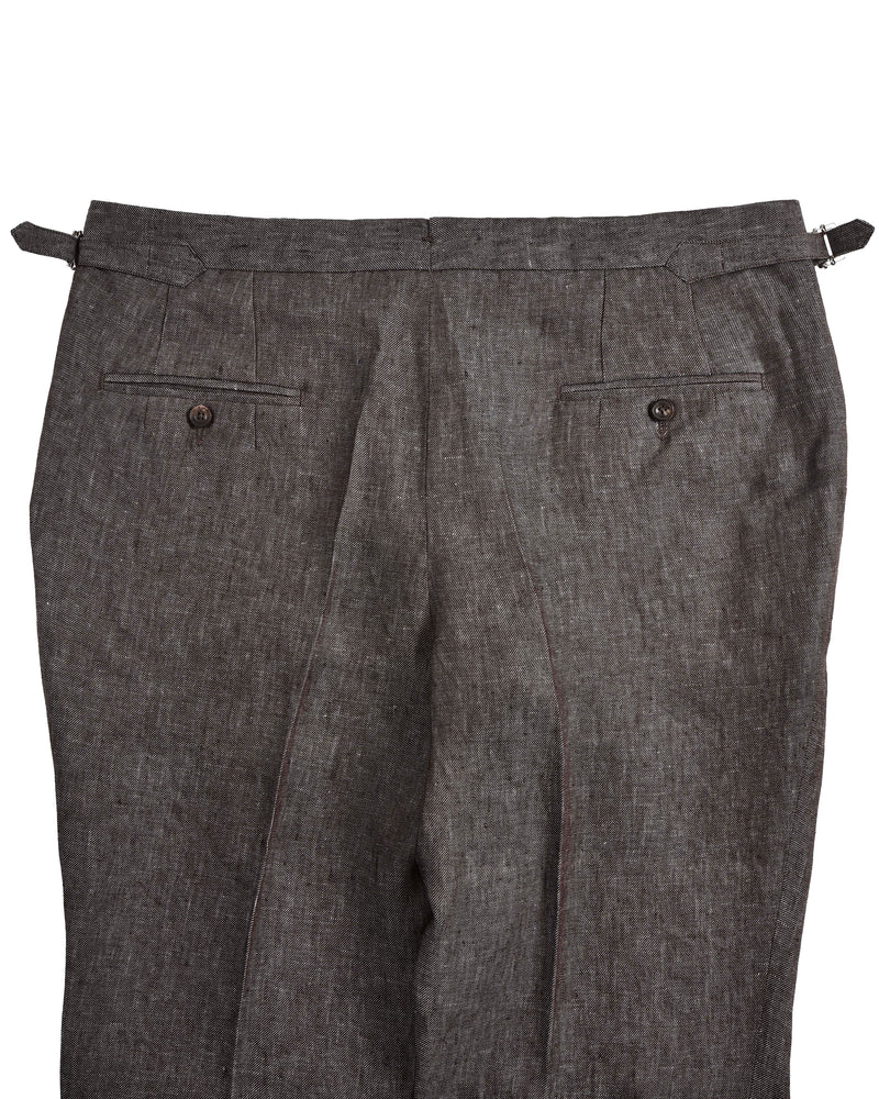 Solbiati Kaffeebraune Leinenhose
