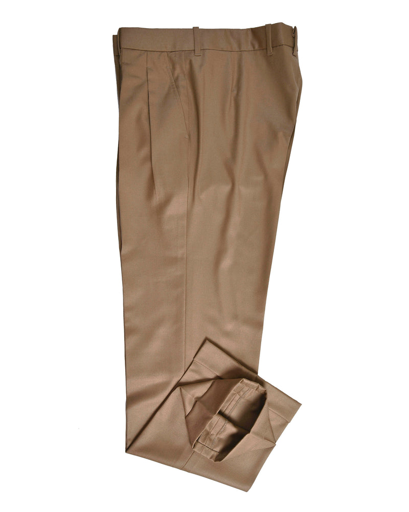 VBC 100 % Wolle: Hellbrauner Twill-Flanell