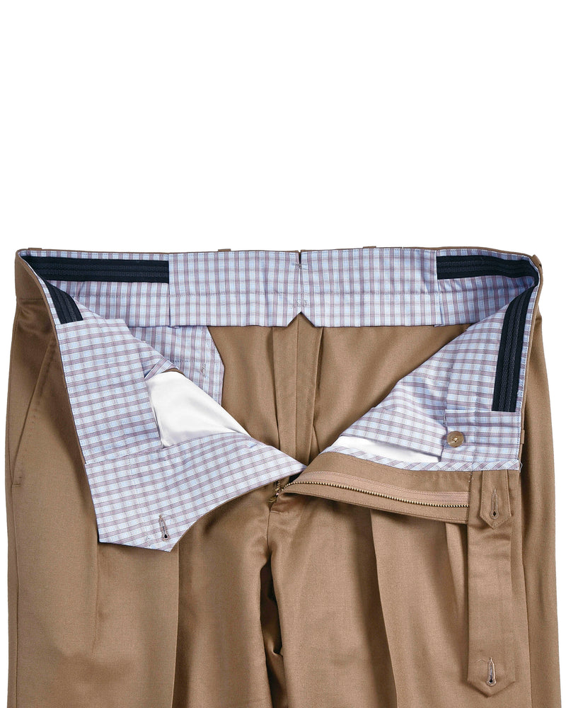 VBC 100 % Wolle: Hellbrauner Twill-Flanell