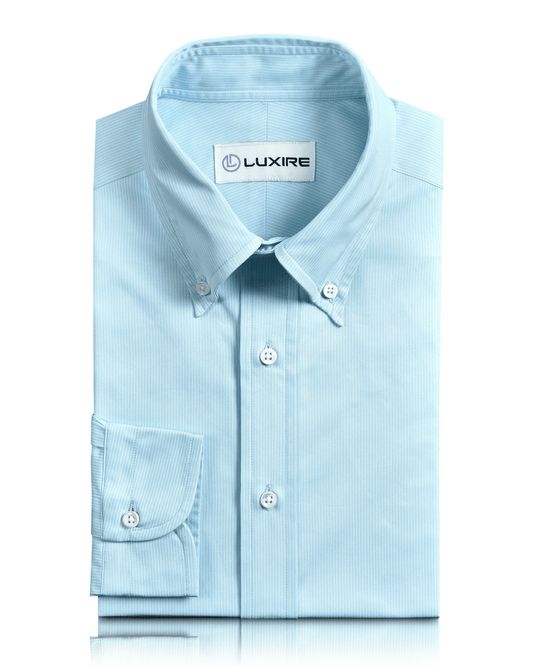 EZS Aqua Blue Pencil Stripes Shirt