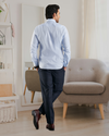 Brembana Hampton Twill Himmelblaues Hemd