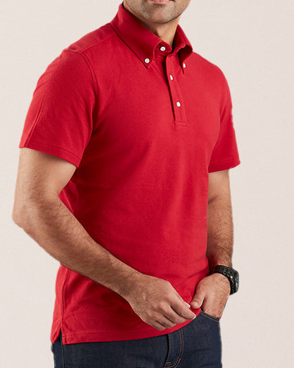 Polo rouge uni