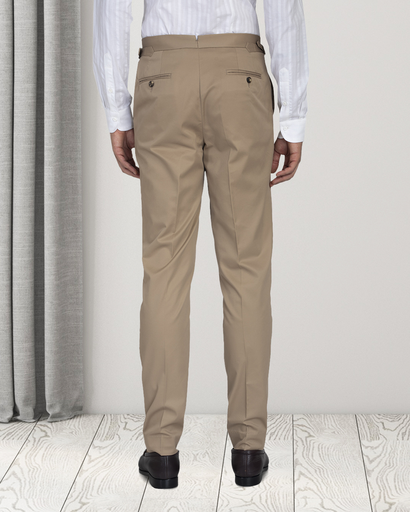 Pantalon en coton sable
