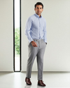 Pantalon habillé en flanelle gris clair Vitale Barberis Canonico