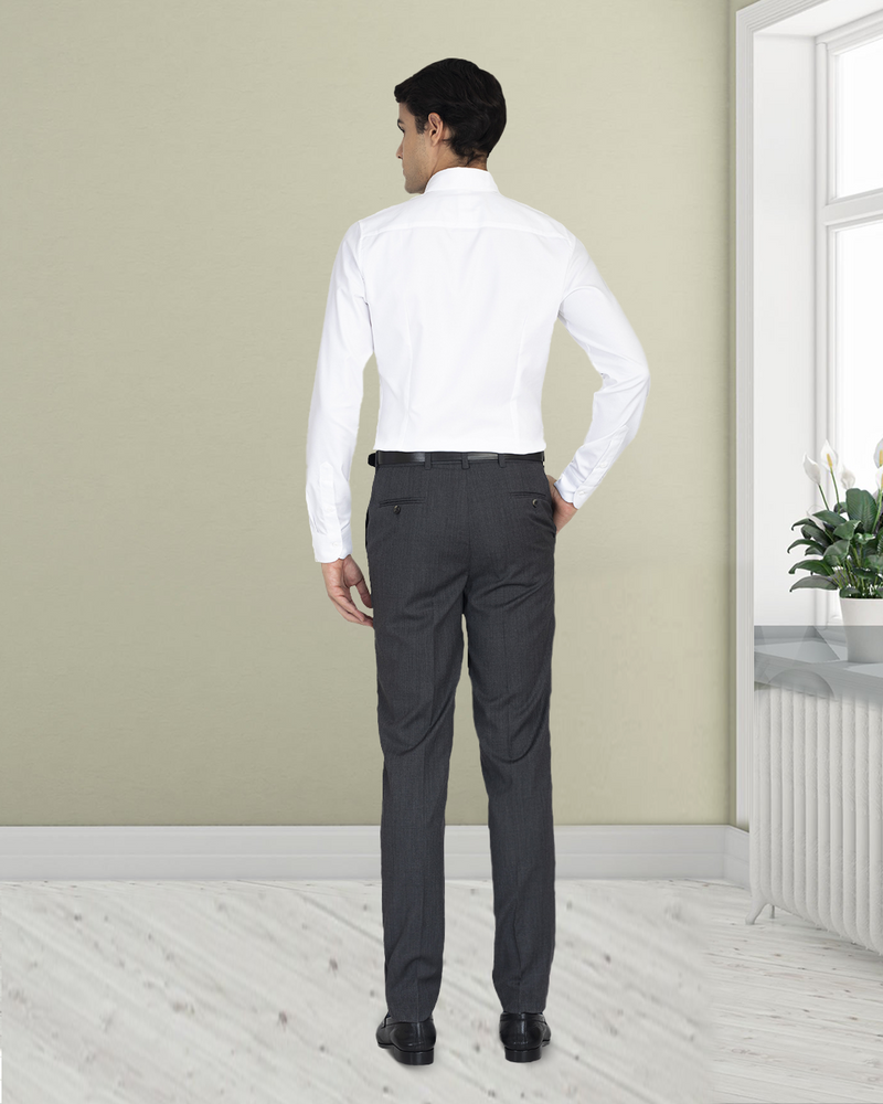 Waschbare Wollhose: Dunkelgrau