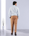Pantalon habillé Zegna Cashco Moleskine marron camel