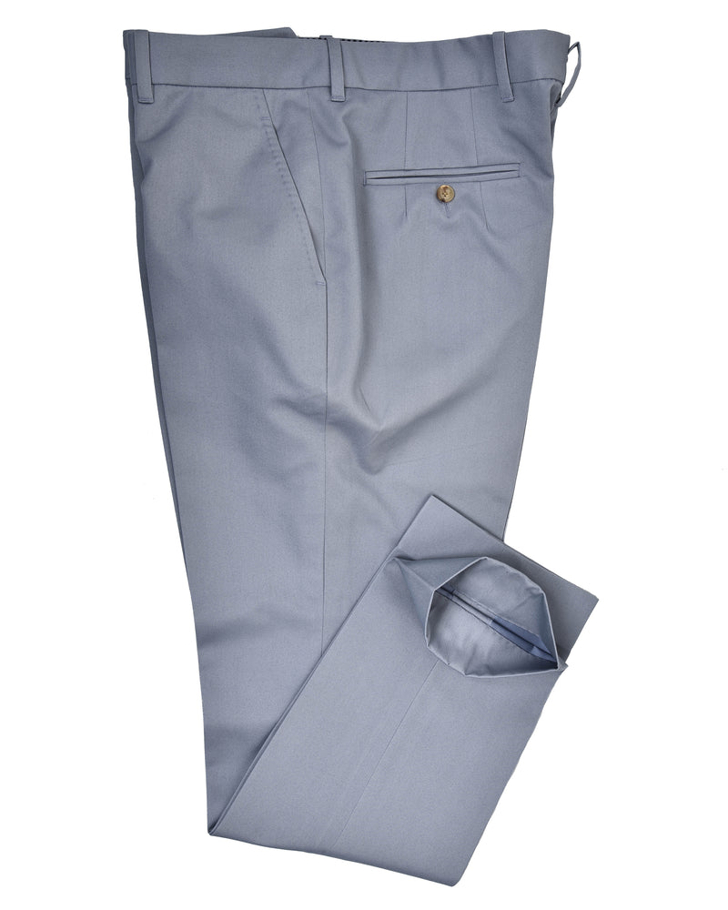 Chino en sergé gris argenté