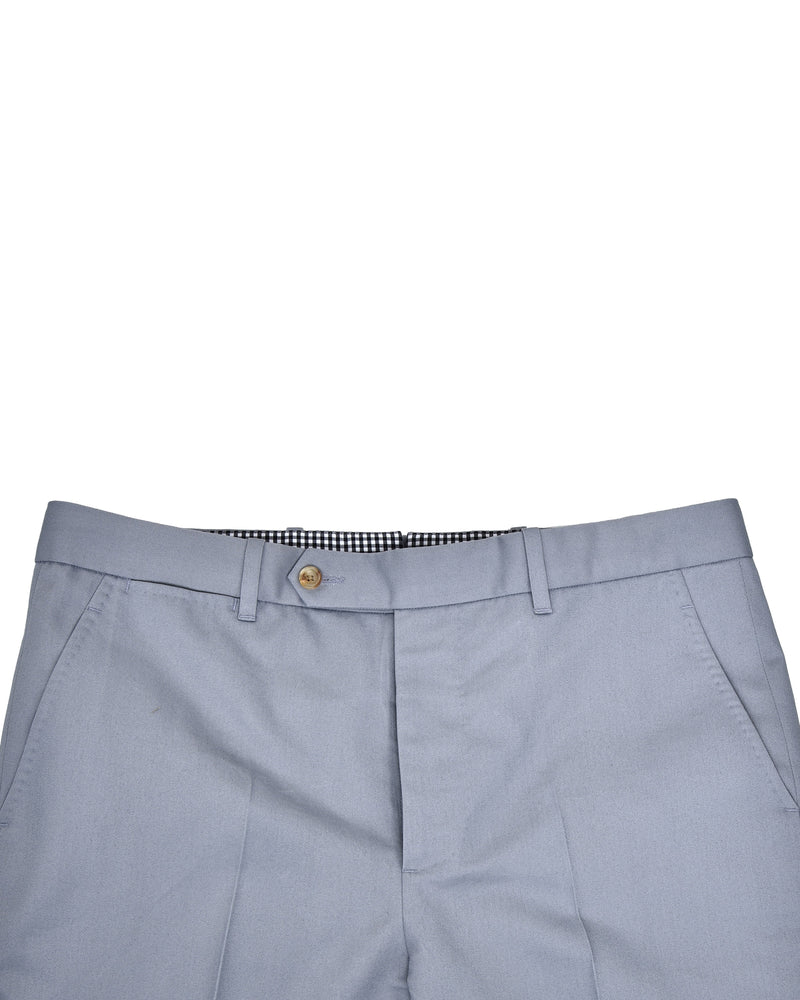 Chino en sergé gris argenté