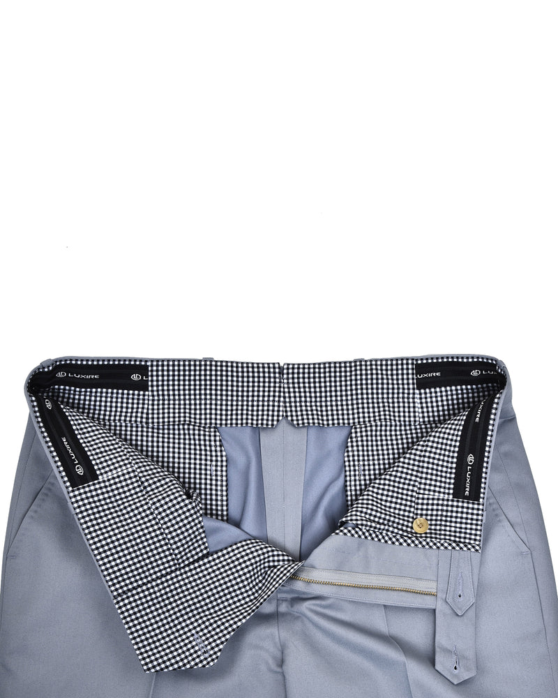 Chino en sergé gris argenté