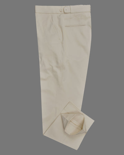Coton Dobby Lycra : Blanc cassé somptueux