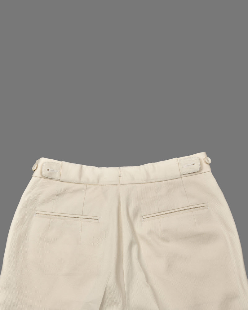 Coton Dobby Lycra : Blanc cassé somptueux