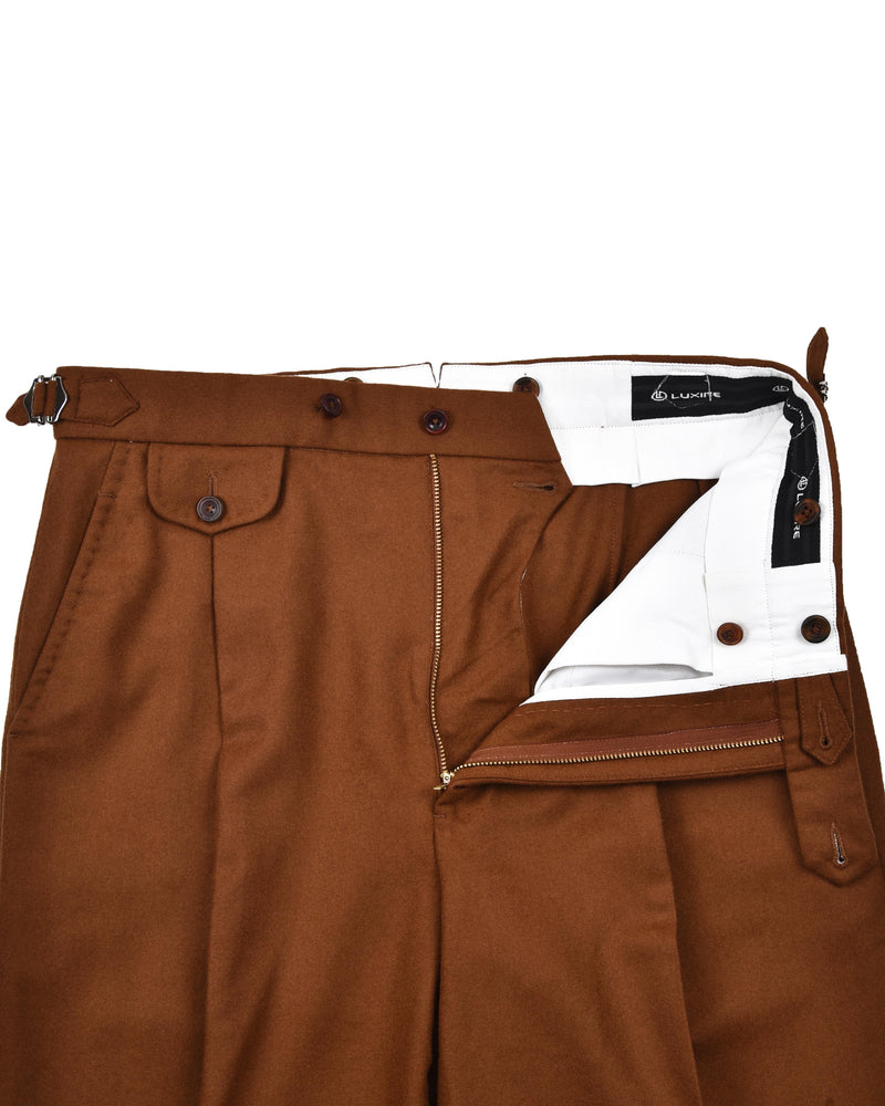 VBC: 100 % Wolle, brauner Flanell