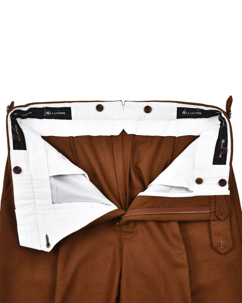 VBC: 100 % Wolle, brauner Flanell