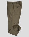 Dugdale Olivbeige Wollflanell-Anzughose