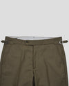 Dugdale Olivbeige Wollflanell-Anzughose