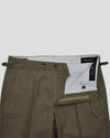 Dugdale Olivbeige Wollflanell-Anzughose