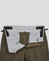 Dugdale Olivbeige Wollflanell-Anzughose