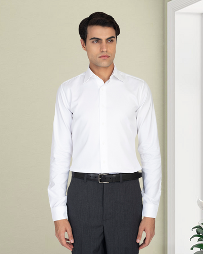Chemise Oxford royale blanche Brembana 2 plis Giza